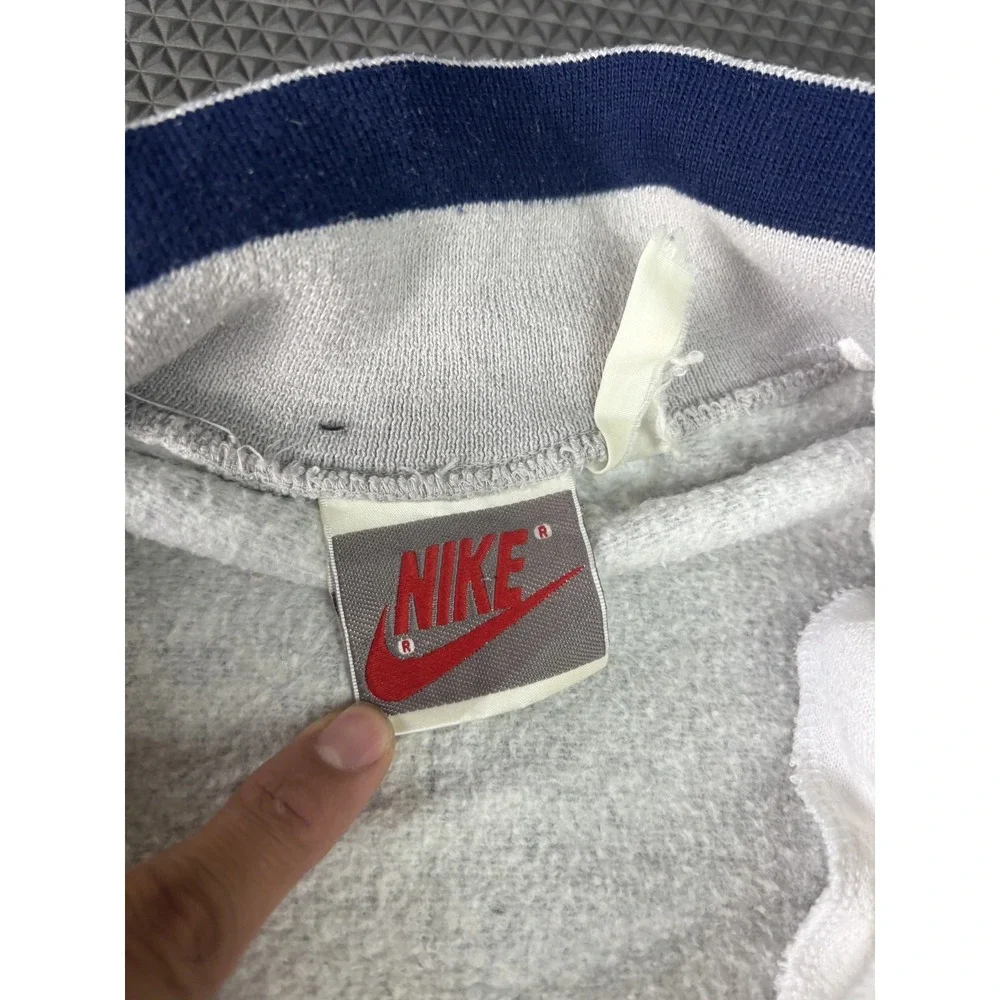 Vintage Nike Colorblock Full Zip Activewear Jacket Men's Large White Grey Navy